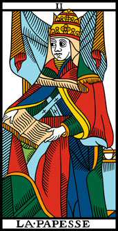 tarot numerologie High Priestess or popess in the tarot of marseille http://www.tarot-numerologie.fr/