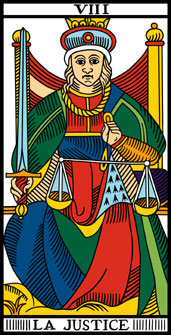 tarot numerologie justice